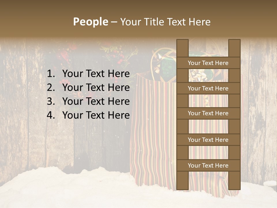 Wood Bag Texture PowerPoint Template