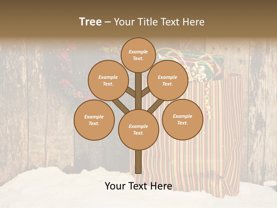 Wood Bag Texture PowerPoint Template