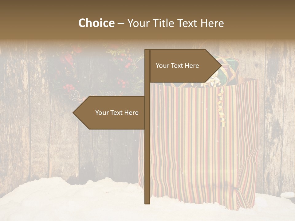 Wood Bag Texture PowerPoint Template