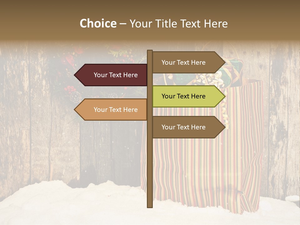 Wood Bag Texture PowerPoint Template