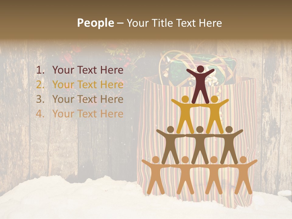 Wood Bag Texture PowerPoint Template