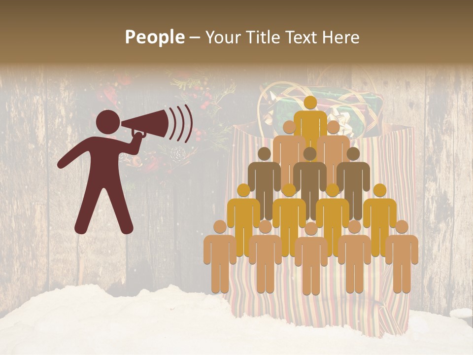 Wood Bag Texture PowerPoint Template