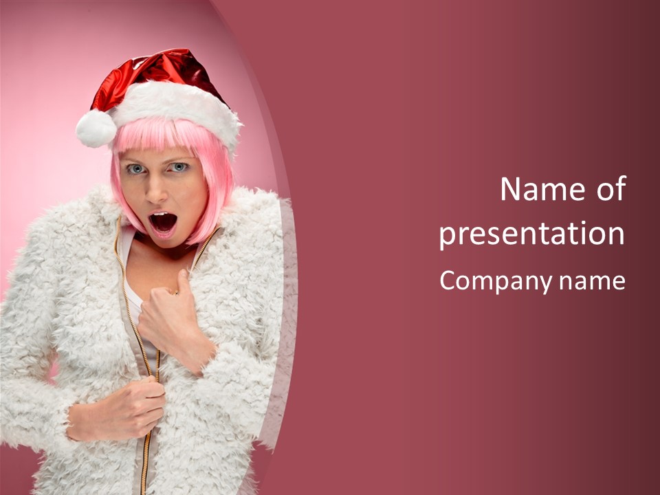 Expression Cute Claus PowerPoint Template