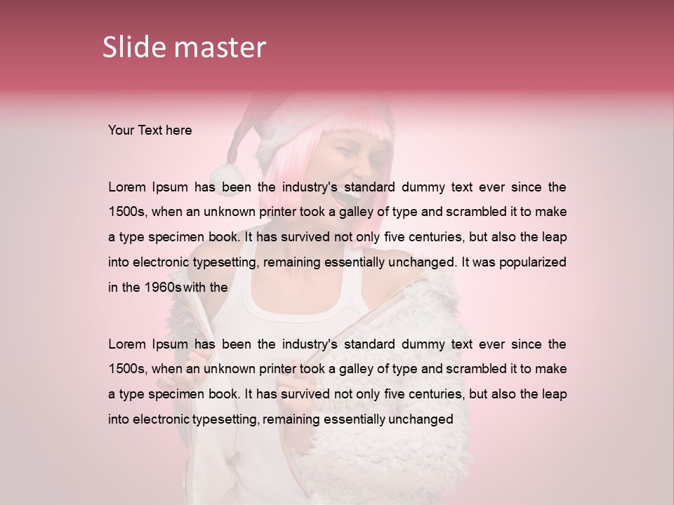 Young Model Hair PowerPoint Template