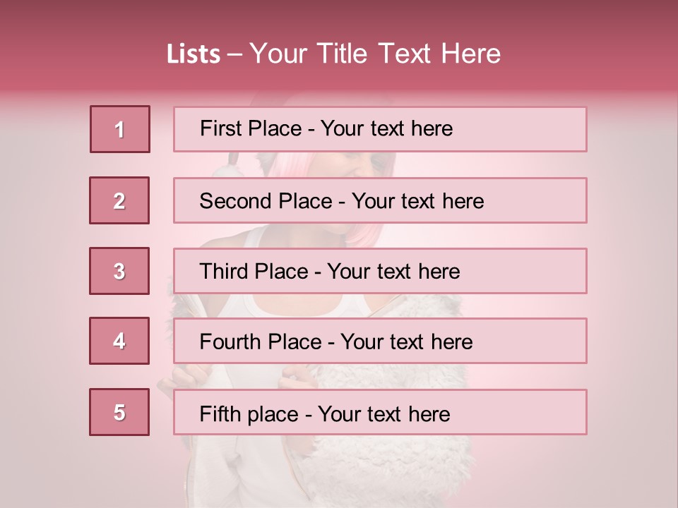 Young Model Hair PowerPoint Template