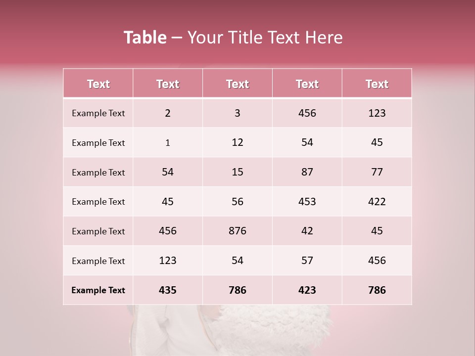 Young Model Hair PowerPoint Template