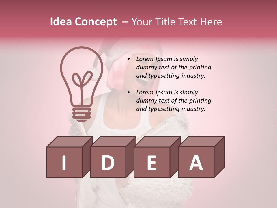 Young Model Hair PowerPoint Template