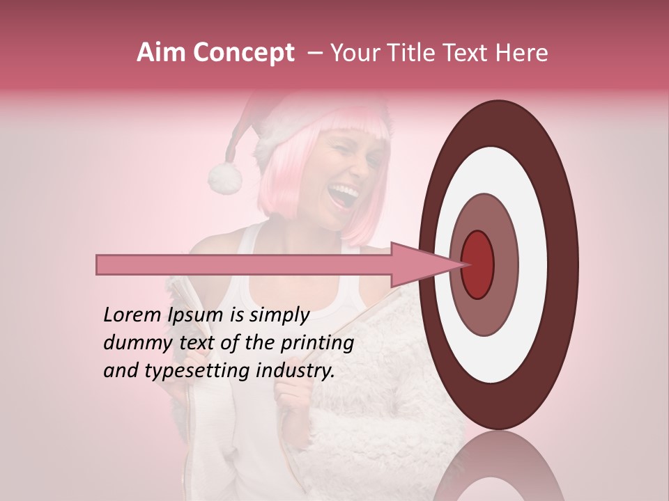 Young Model Hair PowerPoint Template