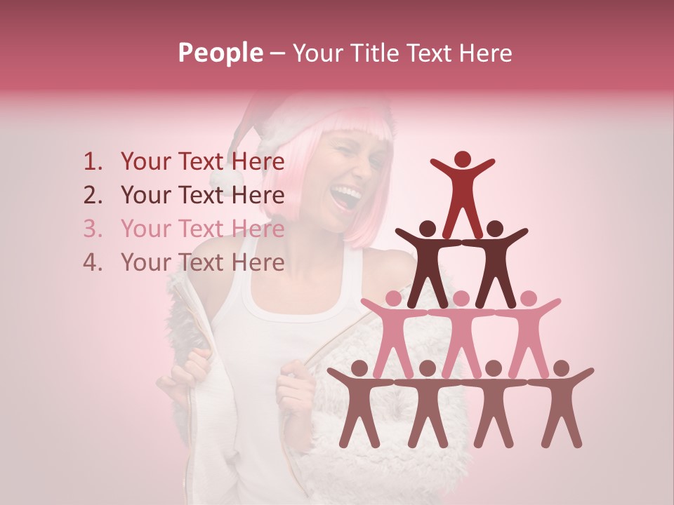 Young Model Hair PowerPoint Template