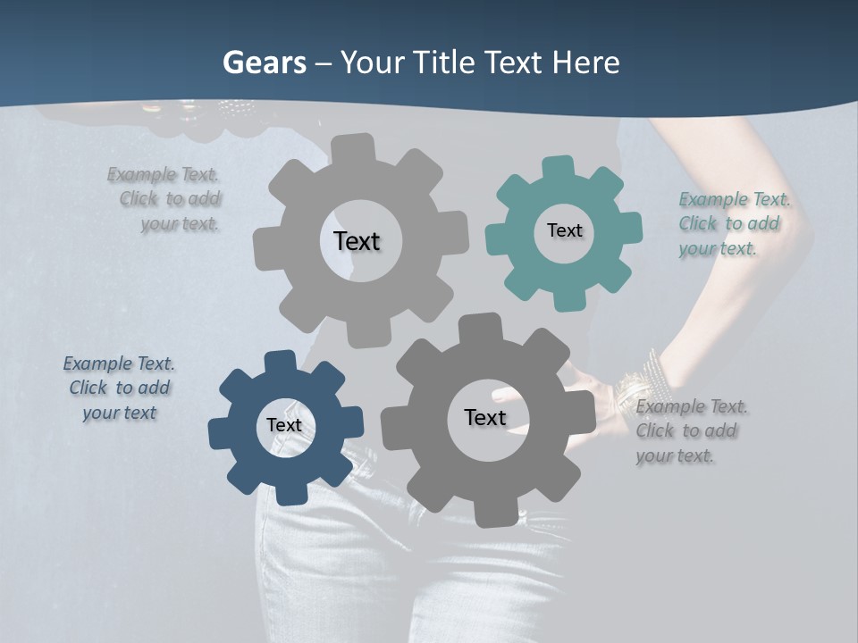 Jewelry Blue Details PowerPoint Template