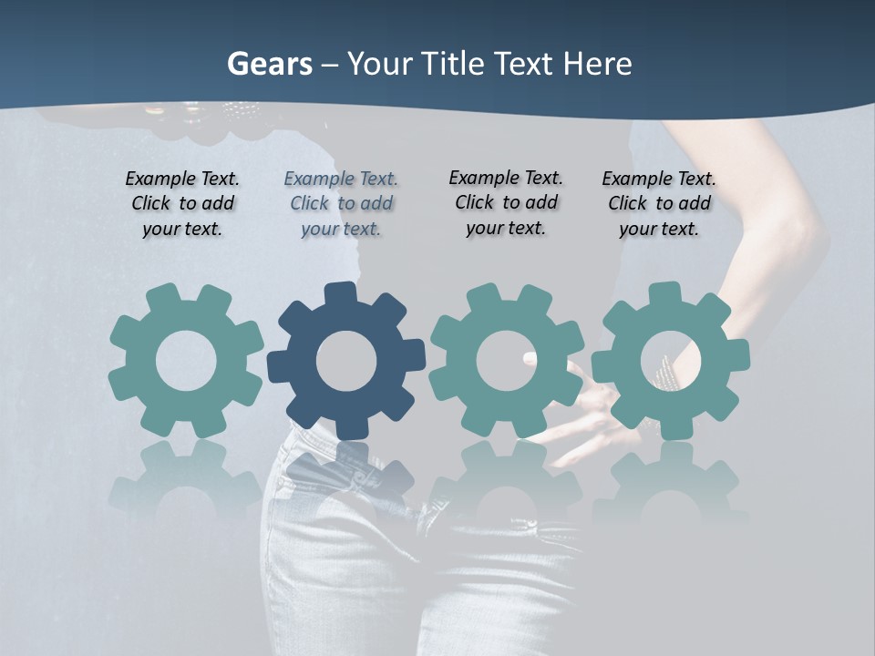 Jewelry Blue Details PowerPoint Template