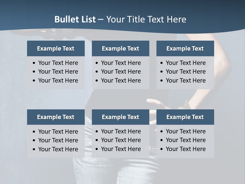 Jewelry Blue Details PowerPoint Template