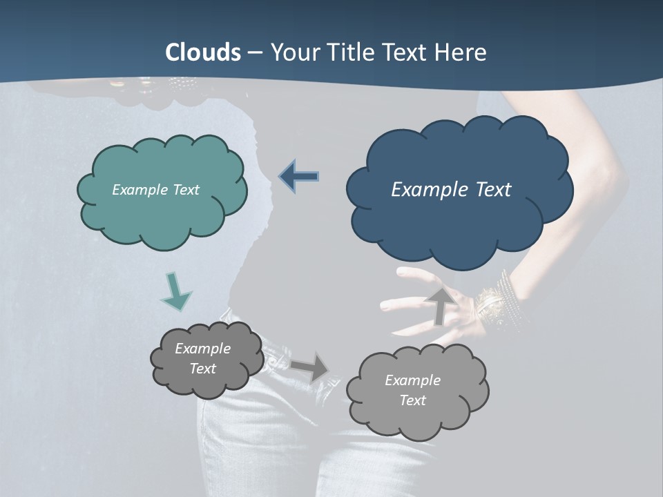 Jewelry Blue Details PowerPoint Template