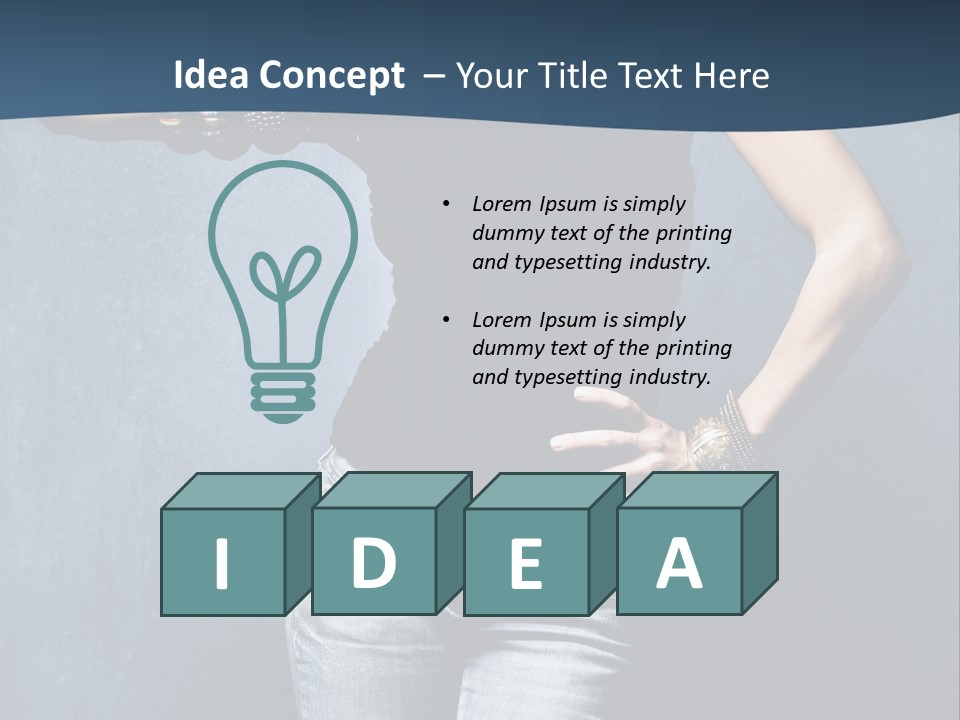 Jewelry Blue Details PowerPoint Template