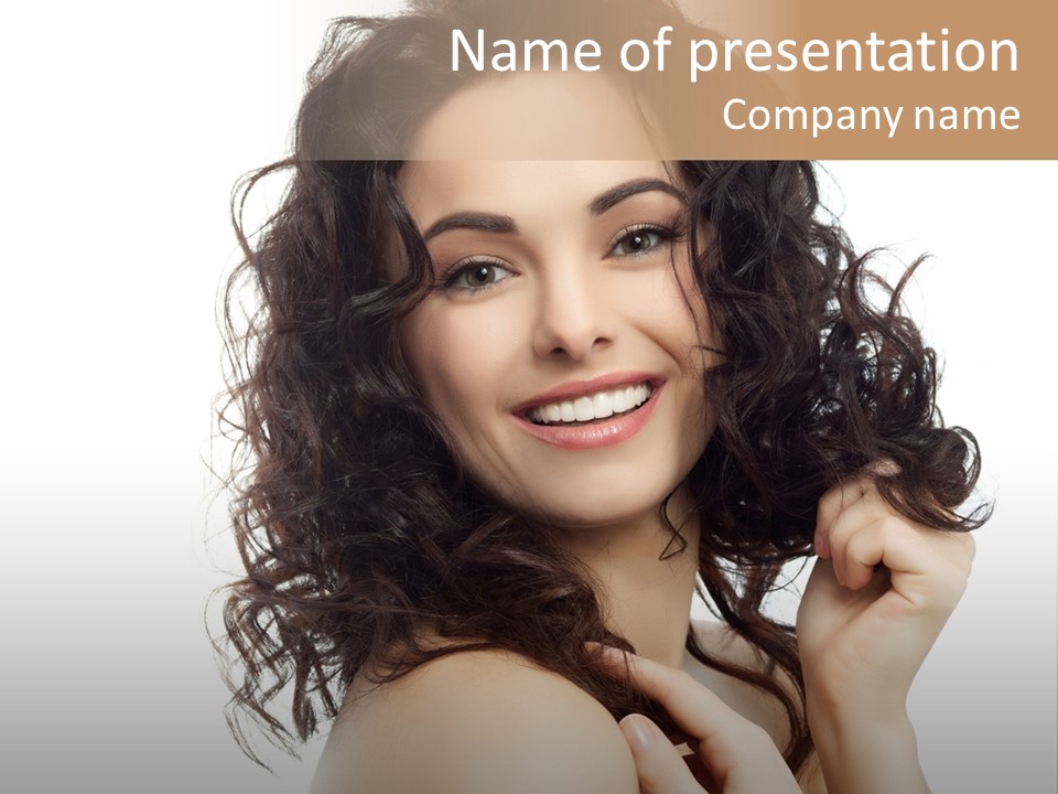 Cosmetics Attractive Hair PowerPoint Template