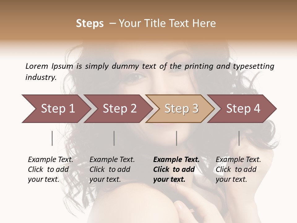 Cosmetics Attractive Hair PowerPoint Template