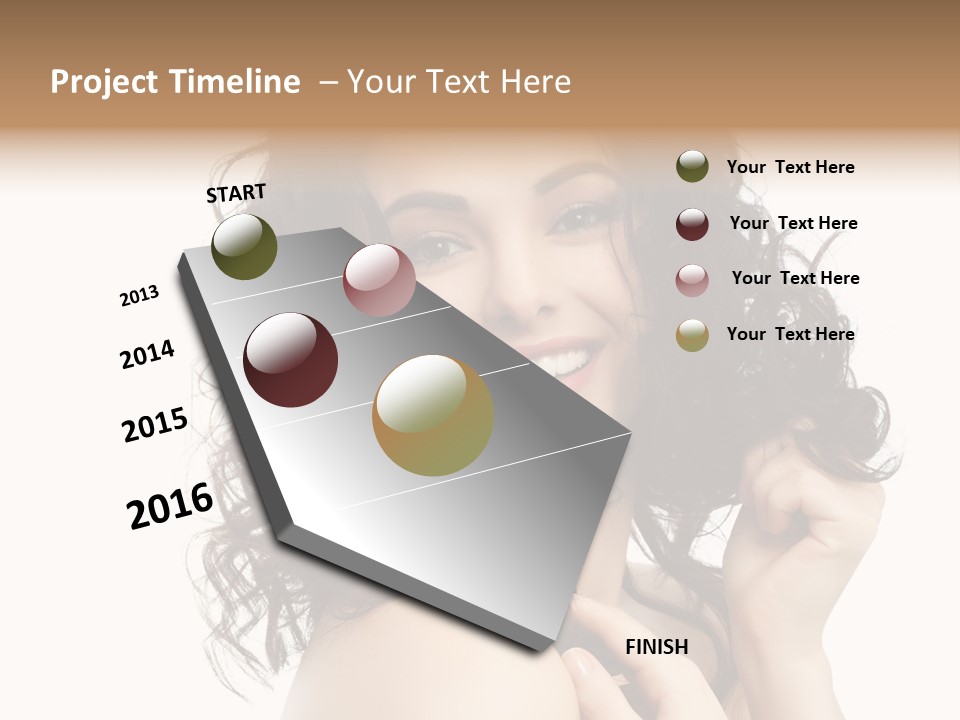 Cosmetics Attractive Hair PowerPoint Template