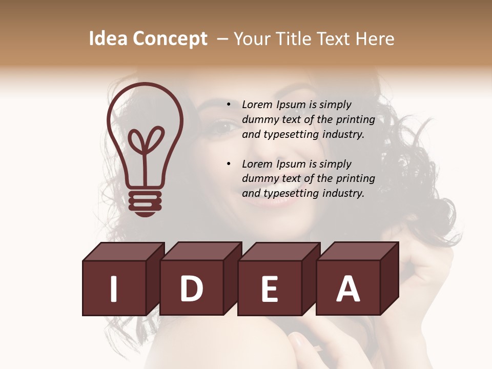 Cosmetics Attractive Hair PowerPoint Template