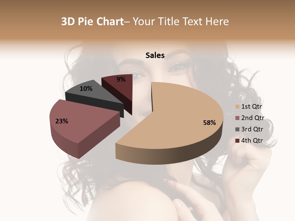 Cosmetics Attractive Hair PowerPoint Template
