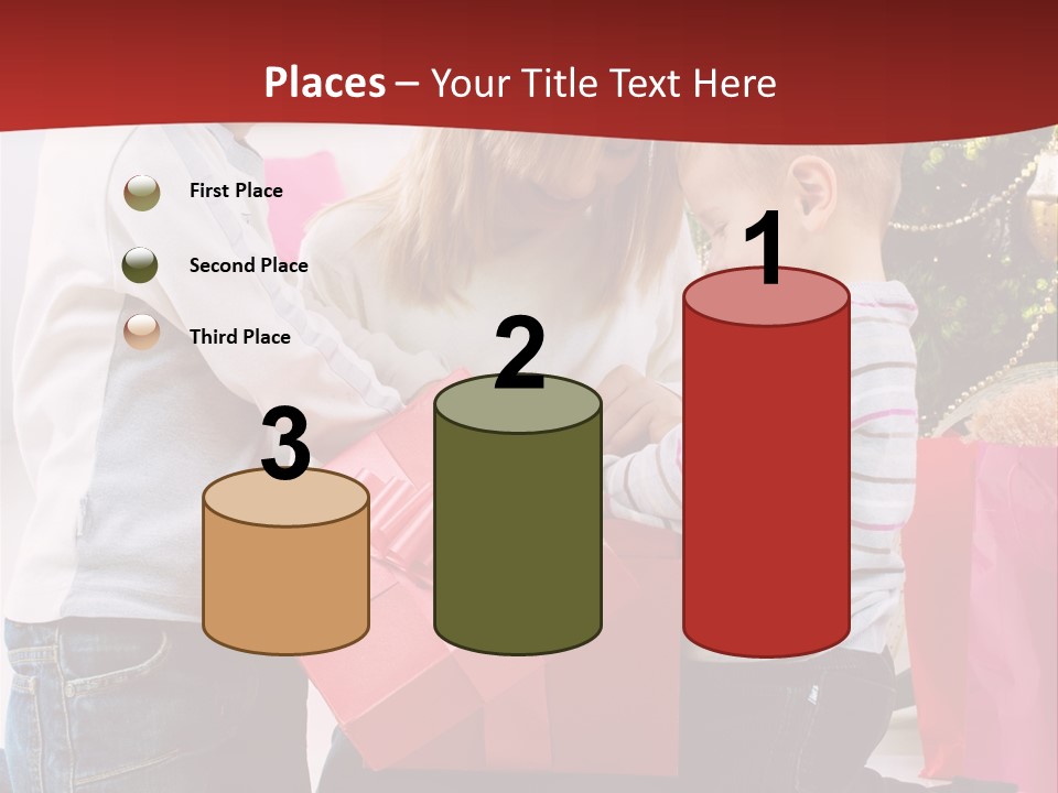 X Mas Cute Daughter PowerPoint Template