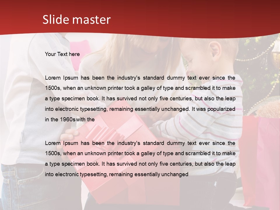 X Mas Cute Daughter PowerPoint Template