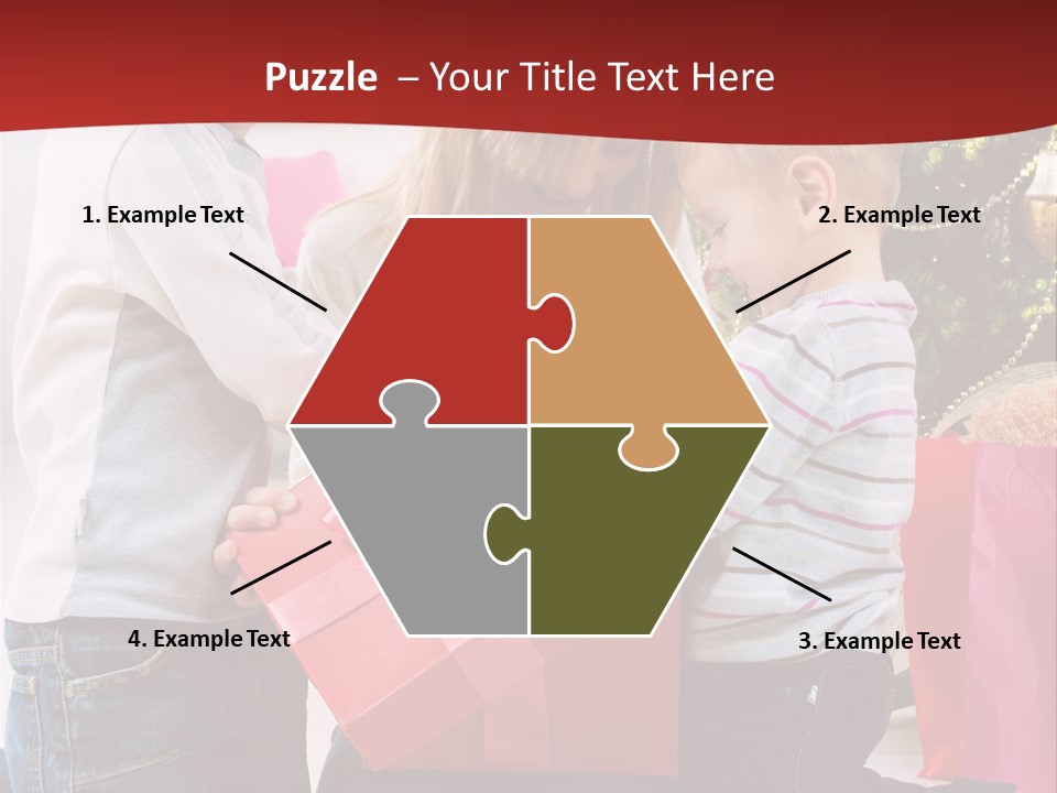 X Mas Cute Daughter PowerPoint Template