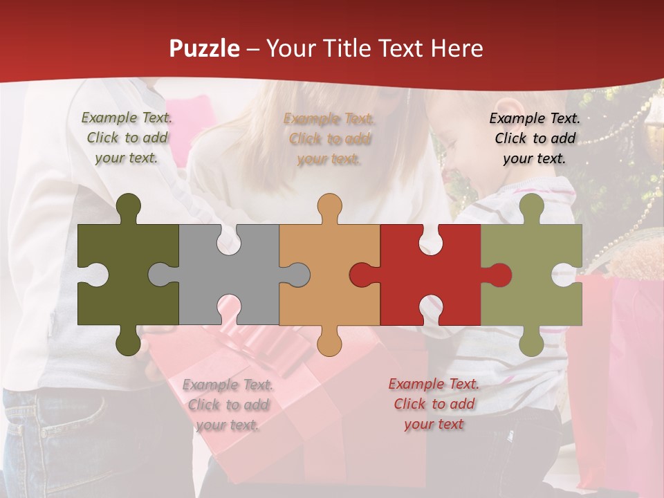 X Mas Cute Daughter PowerPoint Template