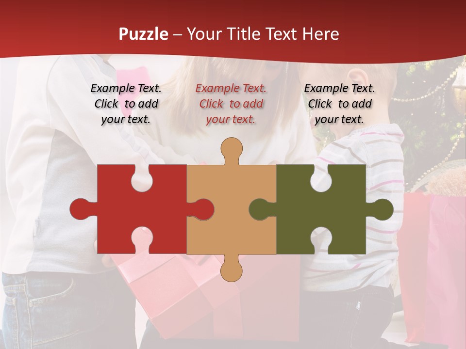 X Mas Cute Daughter PowerPoint Template