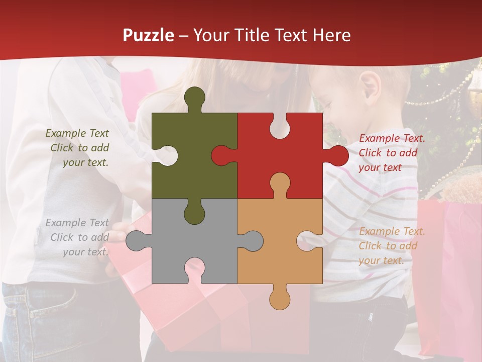 X Mas Cute Daughter PowerPoint Template