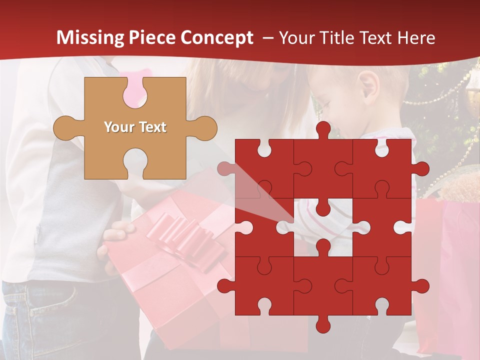 X Mas Cute Daughter PowerPoint Template