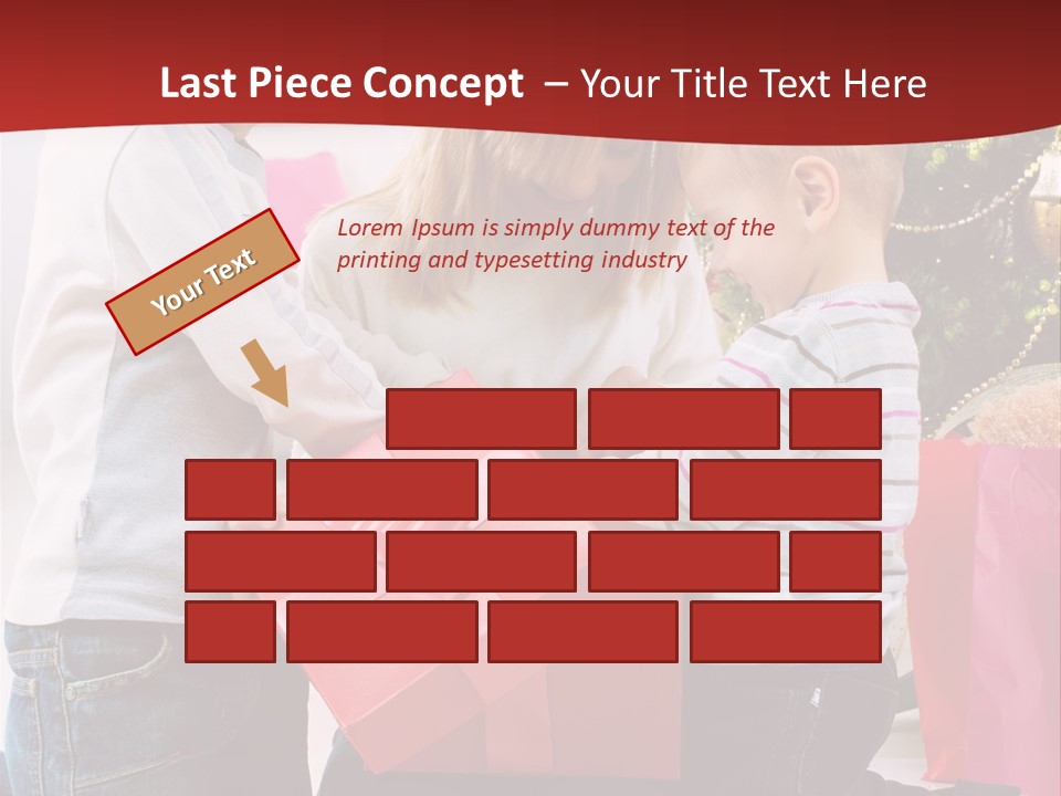 X Mas Cute Daughter PowerPoint Template