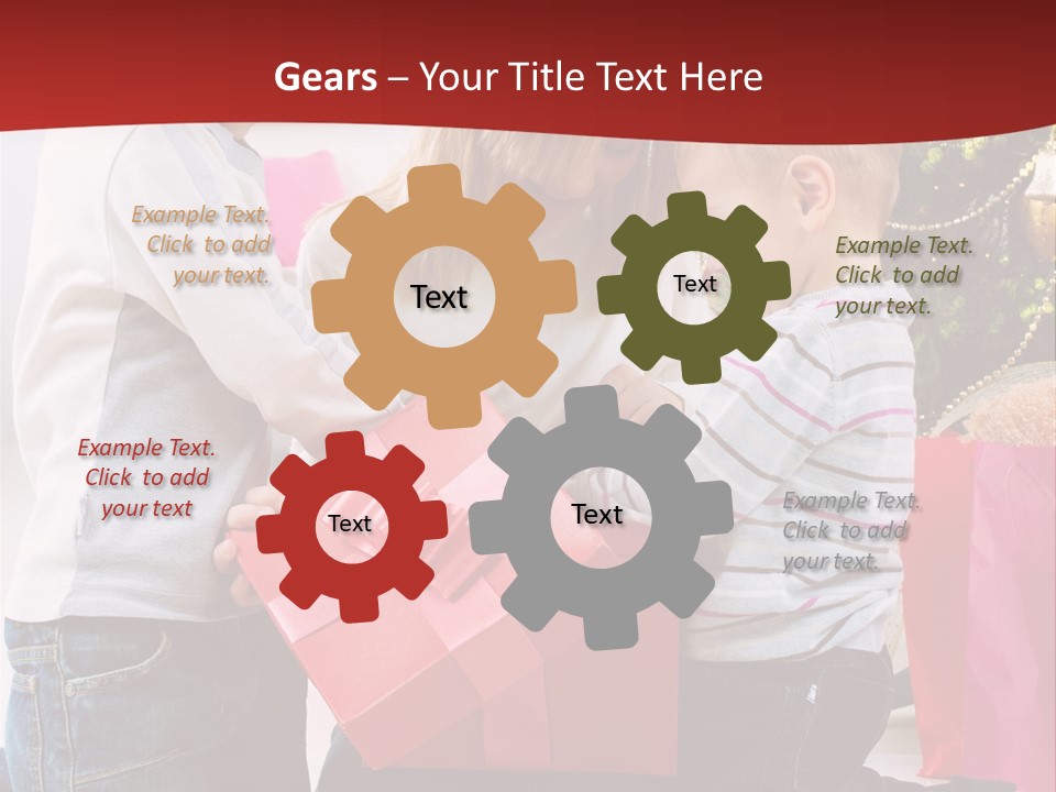 X Mas Cute Daughter PowerPoint Template