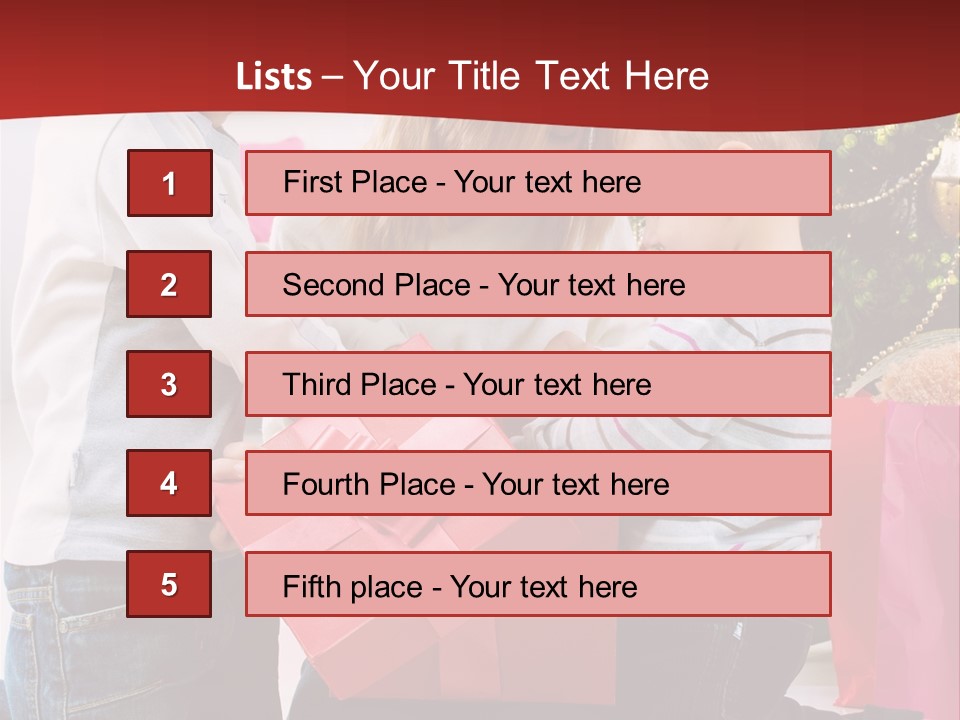 X Mas Cute Daughter PowerPoint Template