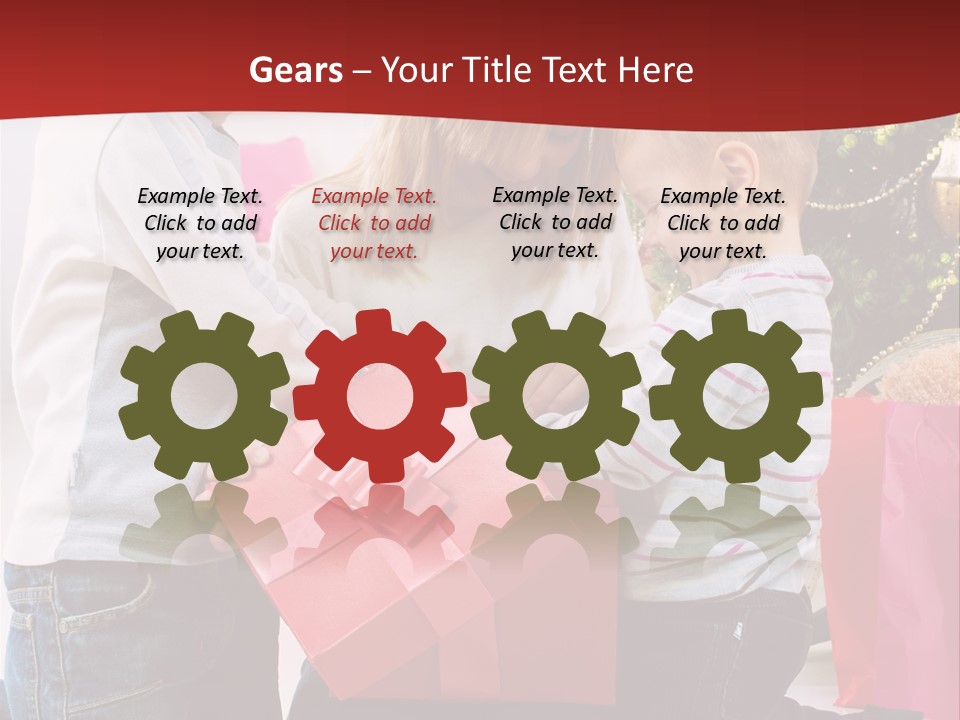 X Mas Cute Daughter PowerPoint Template