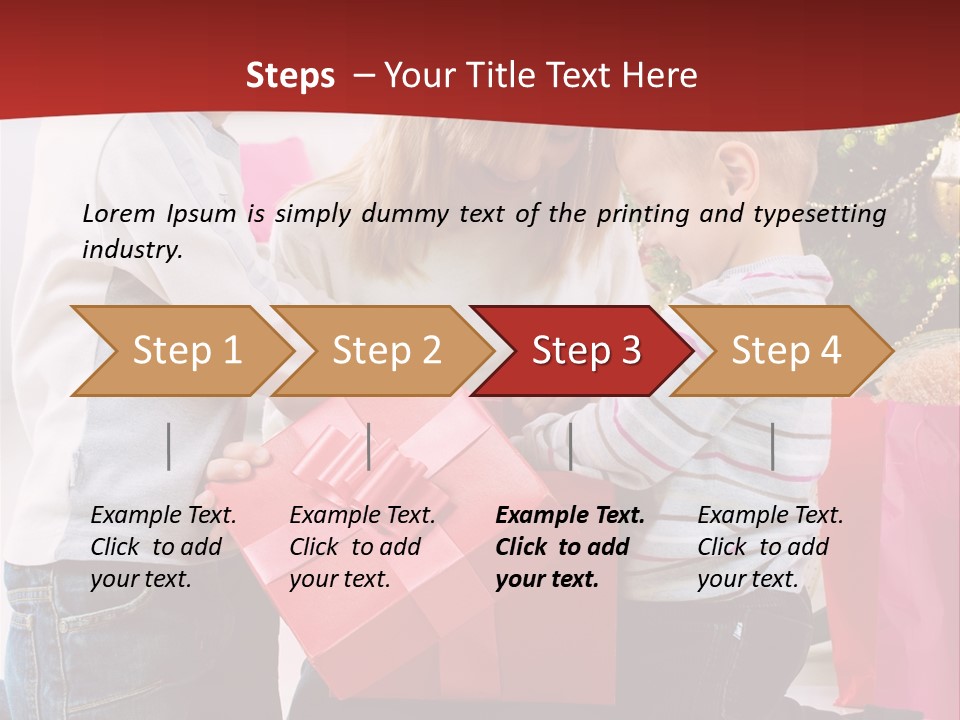 X Mas Cute Daughter PowerPoint Template