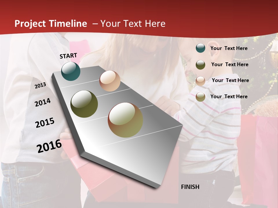 X Mas Cute Daughter PowerPoint Template