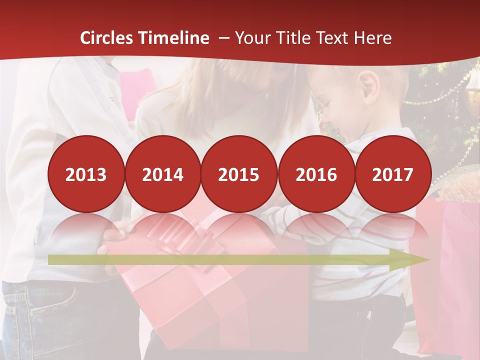 X Mas Cute Daughter PowerPoint Template