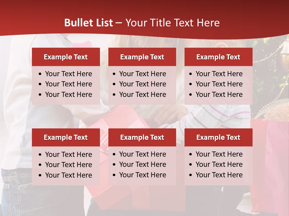 X Mas Cute Daughter PowerPoint Template