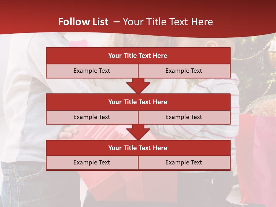 X Mas Cute Daughter PowerPoint Template