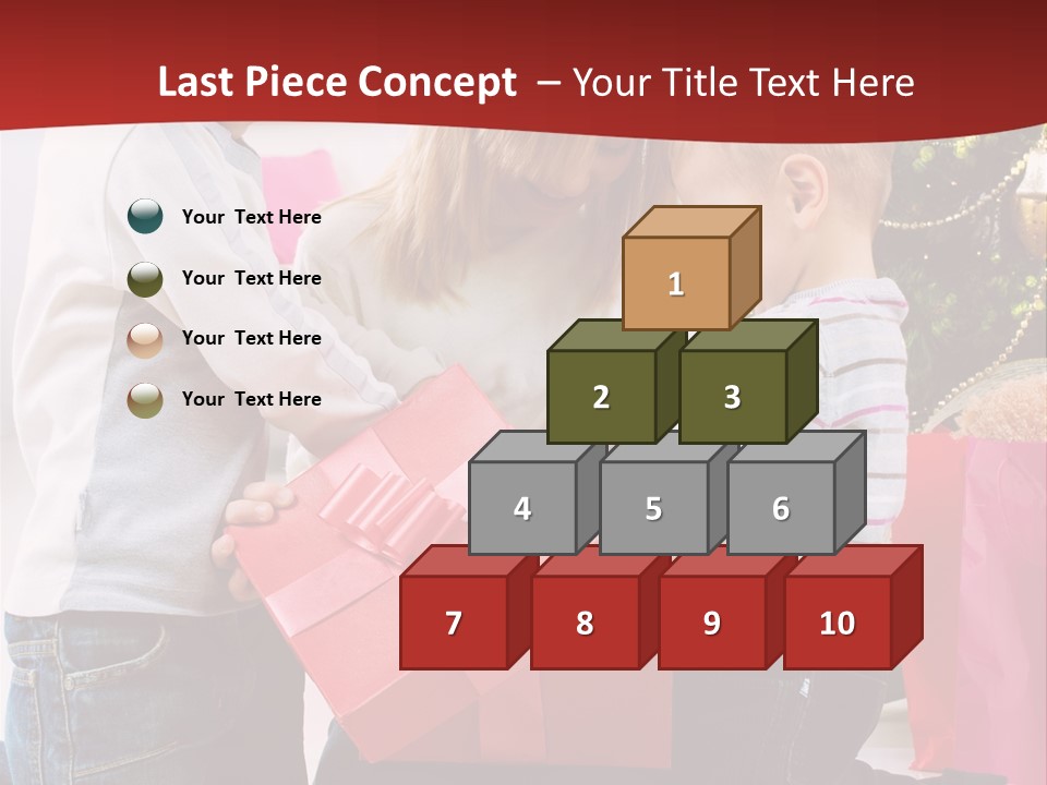 X Mas Cute Daughter PowerPoint Template