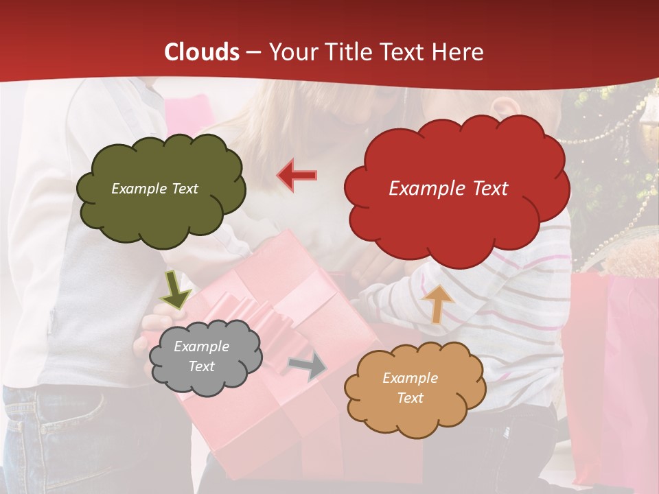 X Mas Cute Daughter PowerPoint Template