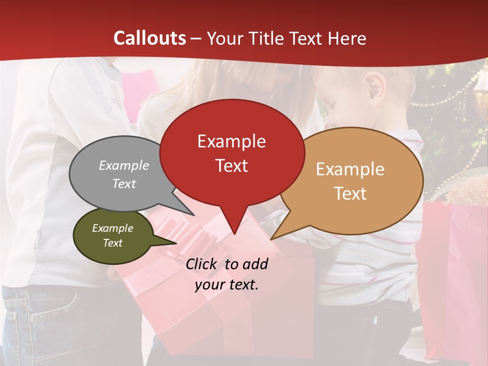 X Mas Cute Daughter PowerPoint Template