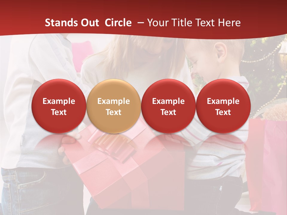 X Mas Cute Daughter PowerPoint Template