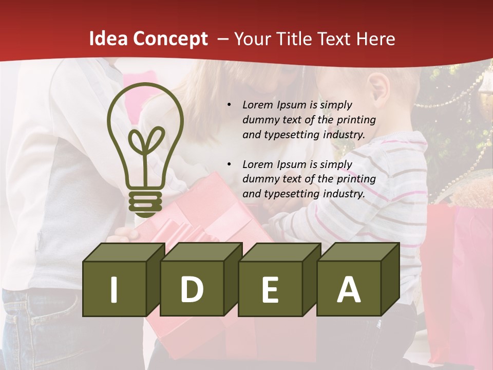 X Mas Cute Daughter PowerPoint Template