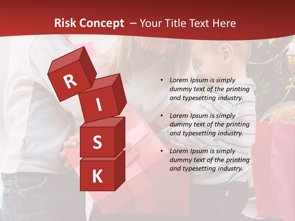 X Mas Cute Daughter PowerPoint Template