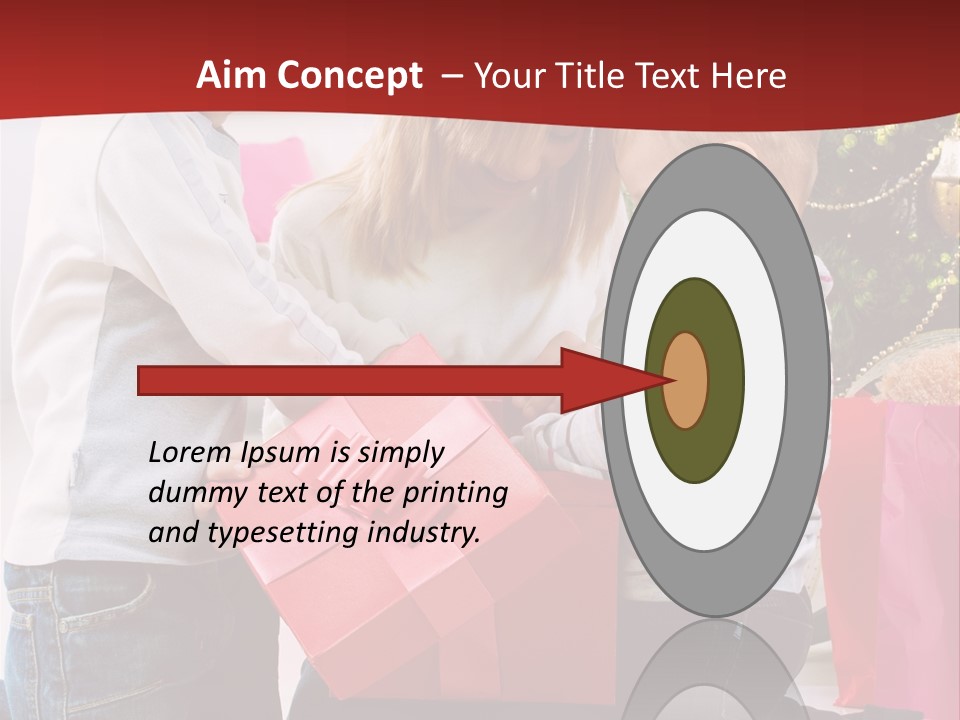 X Mas Cute Daughter PowerPoint Template