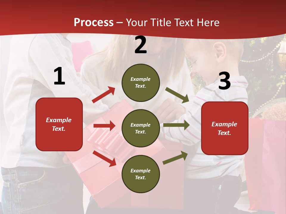 X Mas Cute Daughter PowerPoint Template