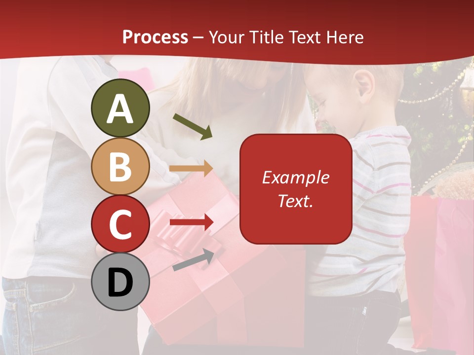 X Mas Cute Daughter PowerPoint Template