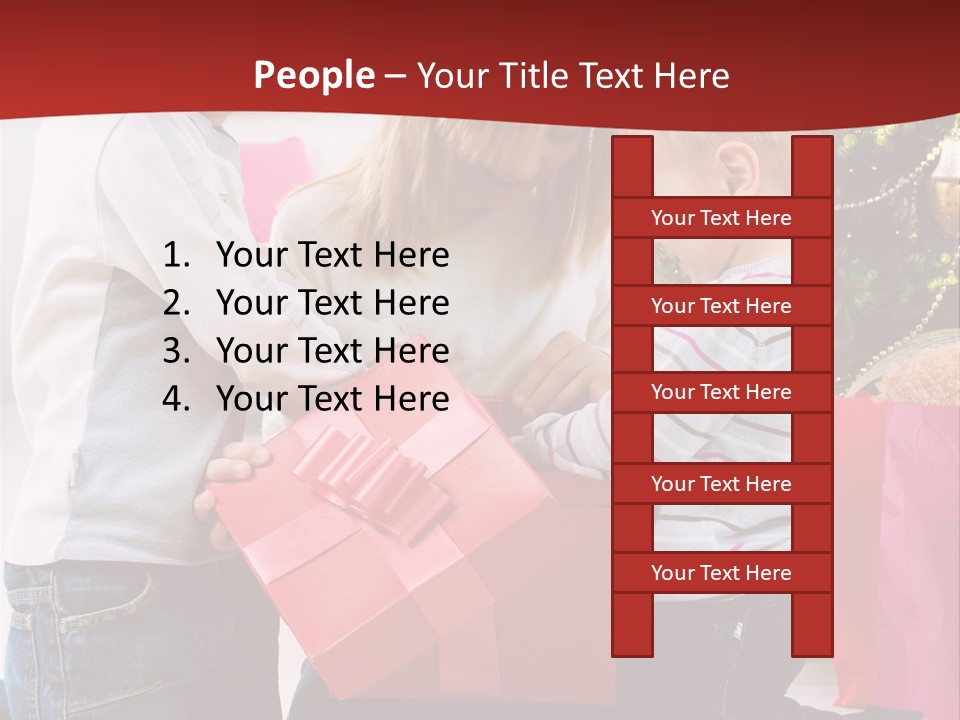 X Mas Cute Daughter PowerPoint Template