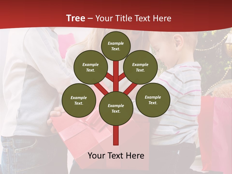 X Mas Cute Daughter PowerPoint Template